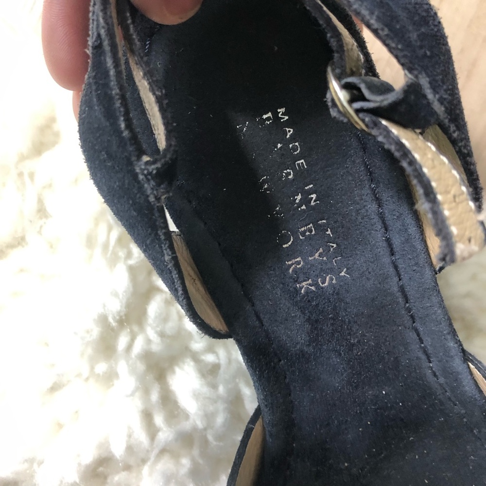 Barney’s navy wedges - Picture 3 of 3